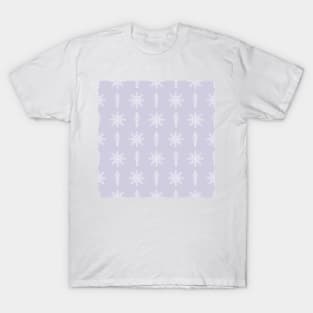 White Scandinavian elements and snowflakes pattern T-Shirt